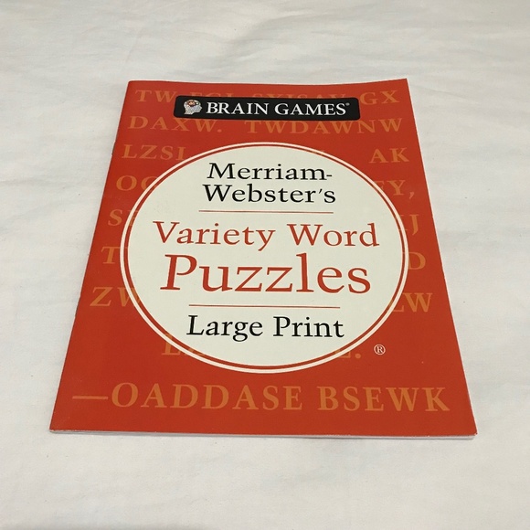 NEW Brain Games Merriam Webster's Variety Word Puzzles Large Print Book Booklet - Picture 1 of 4